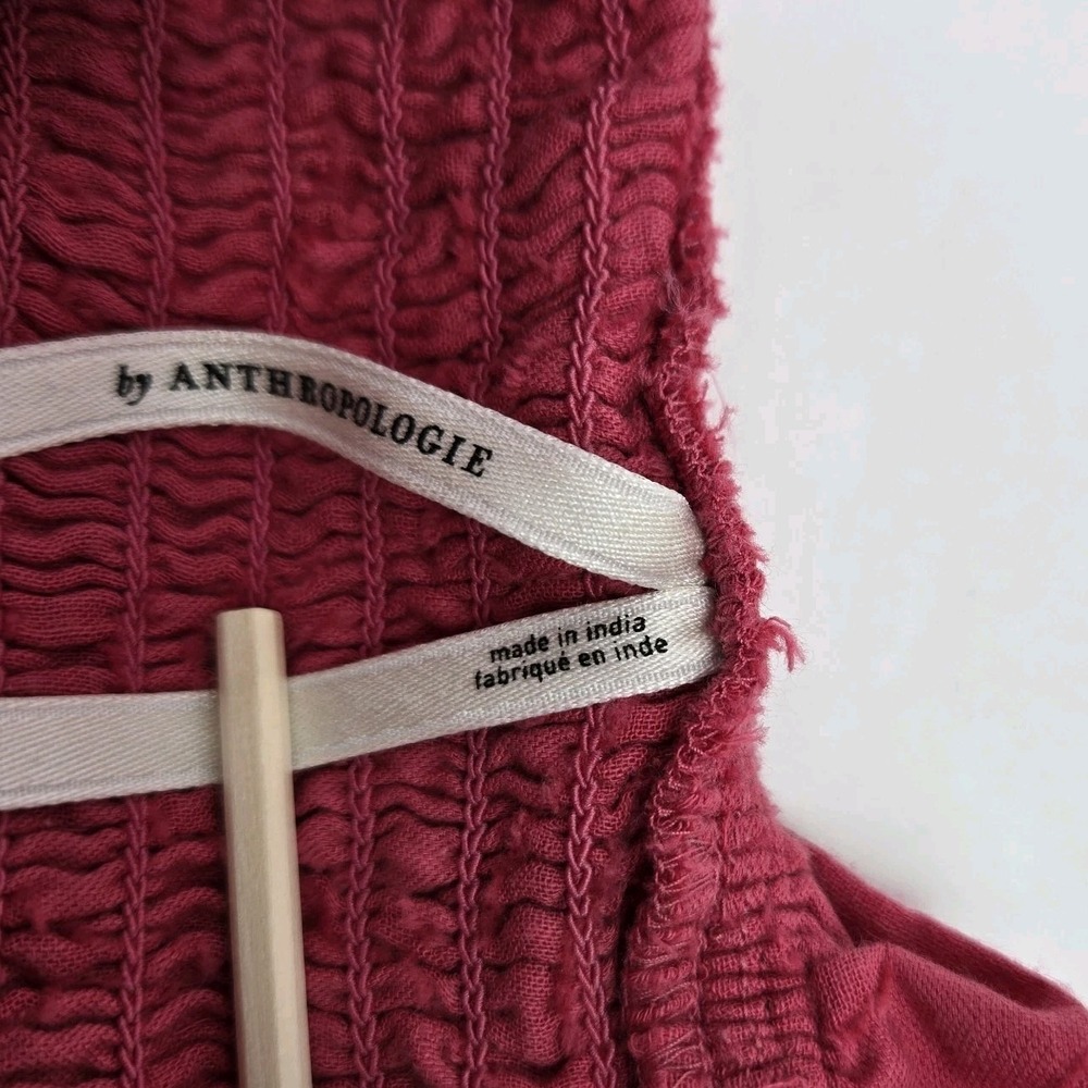 Anthropologie Hot Pink Tiered Ruffle Maxi Dress Size XL Cotton Euro Summer Boho - Picture 8 of 12